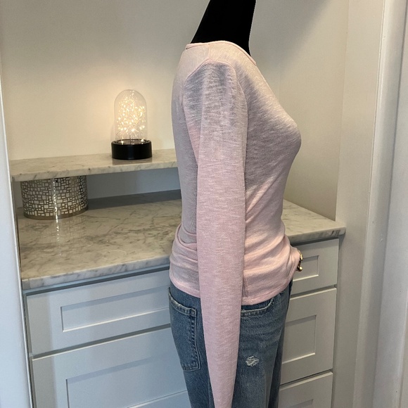 NWT Elementz Pink Long Sleeve Top/Mock Wrap Around - Picture 4 of 11